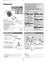 Panasonic sv mp 110 v 256mb Owner's manual