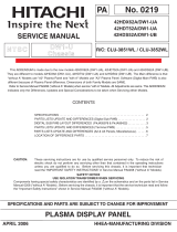 Hitachi 42HDT52A Service  Manual Addendum