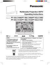 Panasonic PT 52LCX66 Operating Instructions Manual
