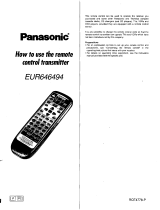 Panasonic EUR646494 User manual