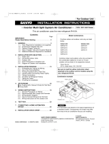 Sanyo KMHS1272 Installation Instructions Manual
