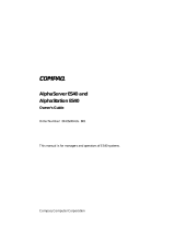 Compaq DH-64BAA-AA - AlphaServer - ES40 Owner's manual