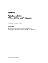 Compaq AlphaServer ES40 Upgrade Installation