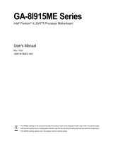 Gigabyte GA-8I915ME-GV User manual