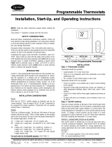 Carrier Programmable Thermostats Installation, Start-Up, And Operating Instructions Manual