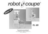 Robot Coupe CL60 User manual