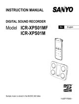 Sanyo ICR-XPS01M - Xacti Digital Sound Recorder Owner's manual