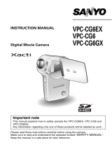 Sanyo VPC-CG6 User manual