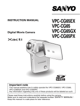 Sanyo VPC-CG65GX User manual