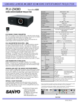 Sanyo PLV-Z4000 - 16:9 High Contrast Home Entertainment Projector Specification