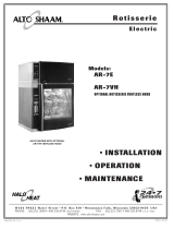 Alto-Shaam AR-7E Installation Operation & Maintenance