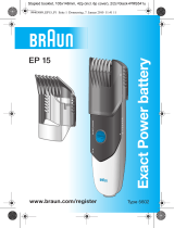 Braun EP15 Exact Power battery User manual