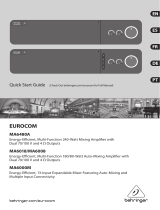 Behringer EUROCOM MA6000M Quick start guide