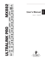 Behringer Ultralink Pro MX882 User manual