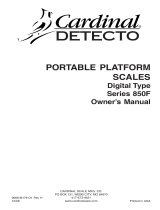 Cardinal Detecto 850F Series Owner's manual