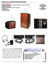 AmpliVox PINNACLE LECTERN SW3240 User manual