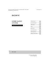 Sony MHC-V44D Operating instructions