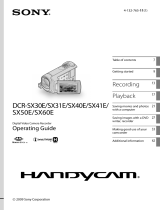 Sony DCR-SX50E Operating instructions