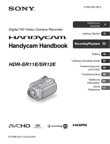 Sony HDR-SR11E User manual