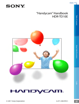 Sony HDR-TD10E User manual