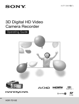 Sony HDR-TD10E Operating instructions