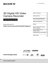 Sony HDR-TD20VE Operating instructions