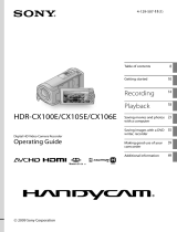 Sony HDR-CX105E Operating instructions
