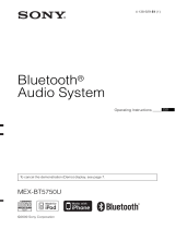 Sony MEX-BT5750U Operating instructions