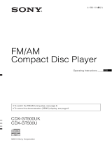 Sony CDX-GT500U Operating instructions