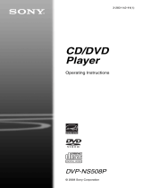 Sony DVP-NS508P Operating Instructions Manual