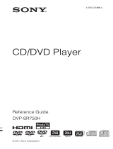 Sony DVP-SR750H Operating instructions