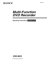 Sony VRD-MC5 Operating instructions