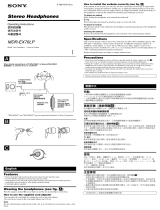 Sony MDR-EX76LP Operating instructions