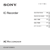 Sony ICD-SX813 Quick start guide