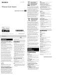 Sony RDP-M7iPN Operating instructions