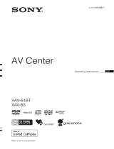 Sony XAV-63 Operating instructions