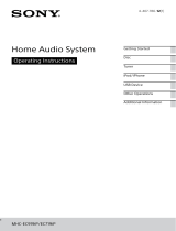 Sony MHC-EC719IP Operating instructions