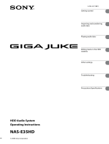 Sony Ericsson NAS-E35HD Giga Juke User manual