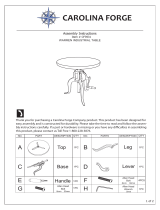 Carolina Chair and Table CF3931HOIND Operating instructions