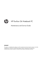 HP Pavilion g6-1c00 Notebook PC series User guide