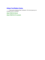 AOpen FM56-ITU/2 User manual