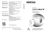 Pentax Optio MX4 Owner's manual