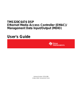 Texas Instruments TMS320C6474 DSP EMAC/MDIO Module Reference (Rev. B) User guide
