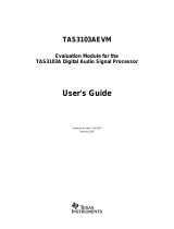Texas Instruments TAS3103A EVM User guide