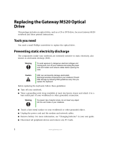 Gateway M520 Replacement Manual