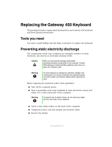 Gateway 450SX4 Replacement Instructions Manual