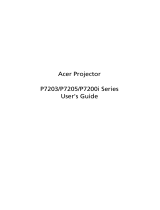 Acer P7205 User manual