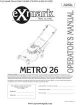 Exmark Metro 26 User manual