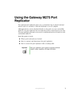 Gateway M275 User manual