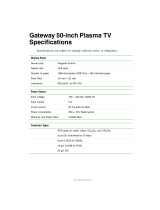 Gateway 50-inch Specification